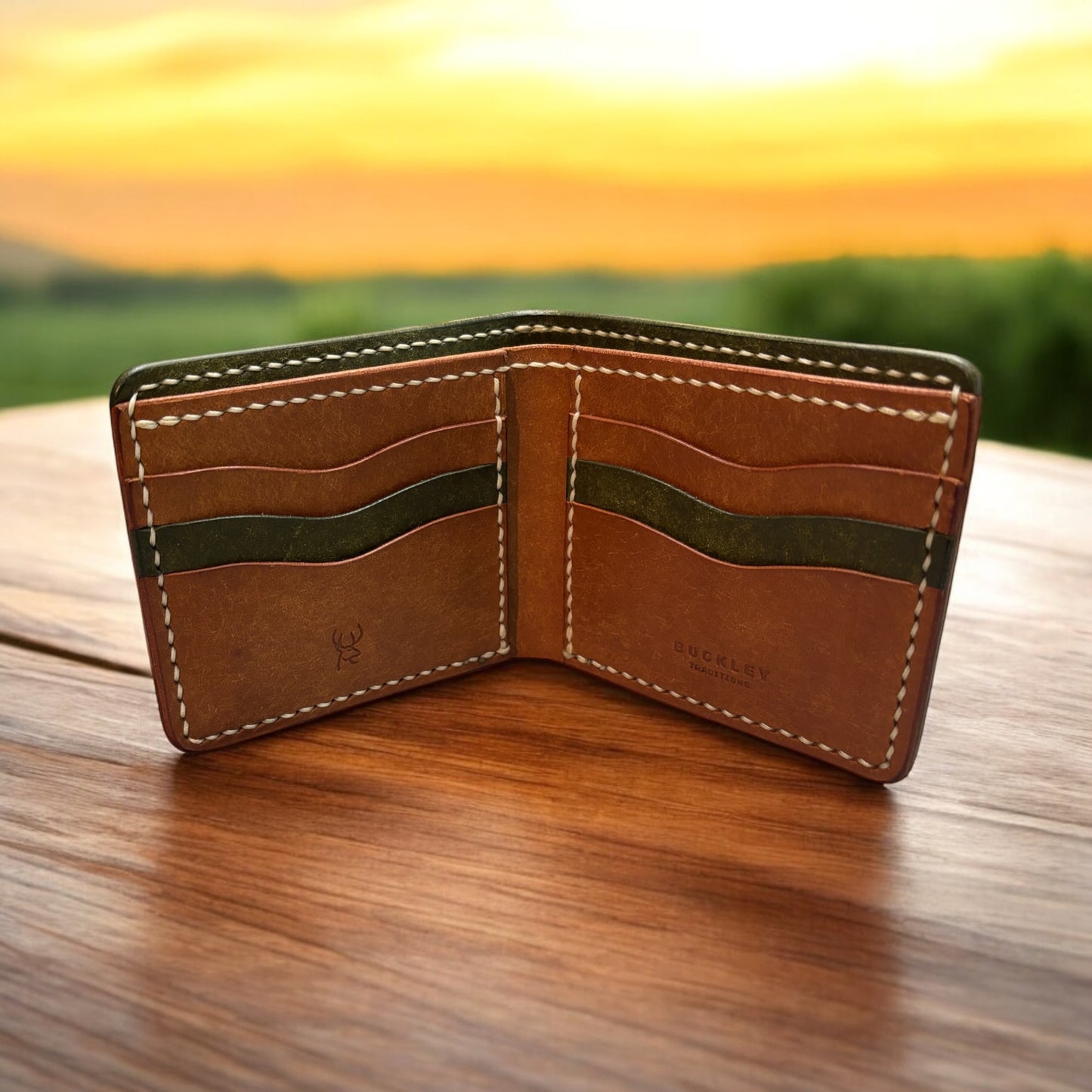 Classic Bifold - 8 pockets with bill pouch - Badalassi Carlo Pueblo Leather