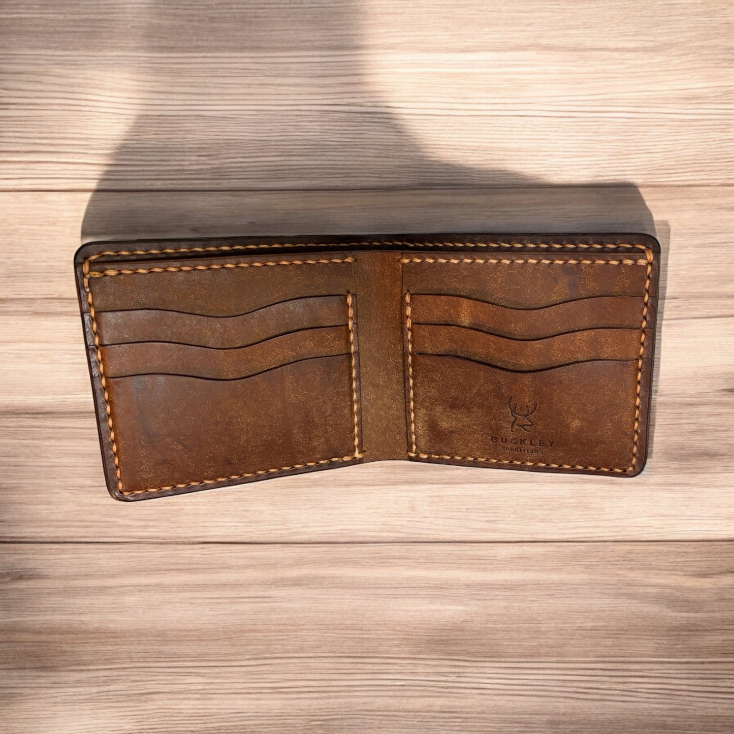 Classic Bifold - 8 pockets with bill pouch - Badalassi Carlo Pueblo Leather