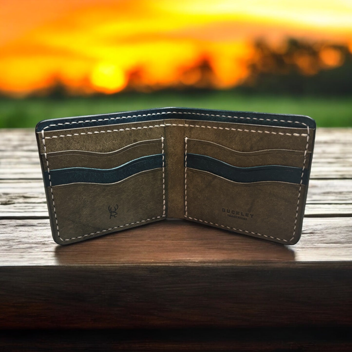 Classic Bifold - 8 pockets with bill pouch - Badalassi Carlo Pueblo Leather