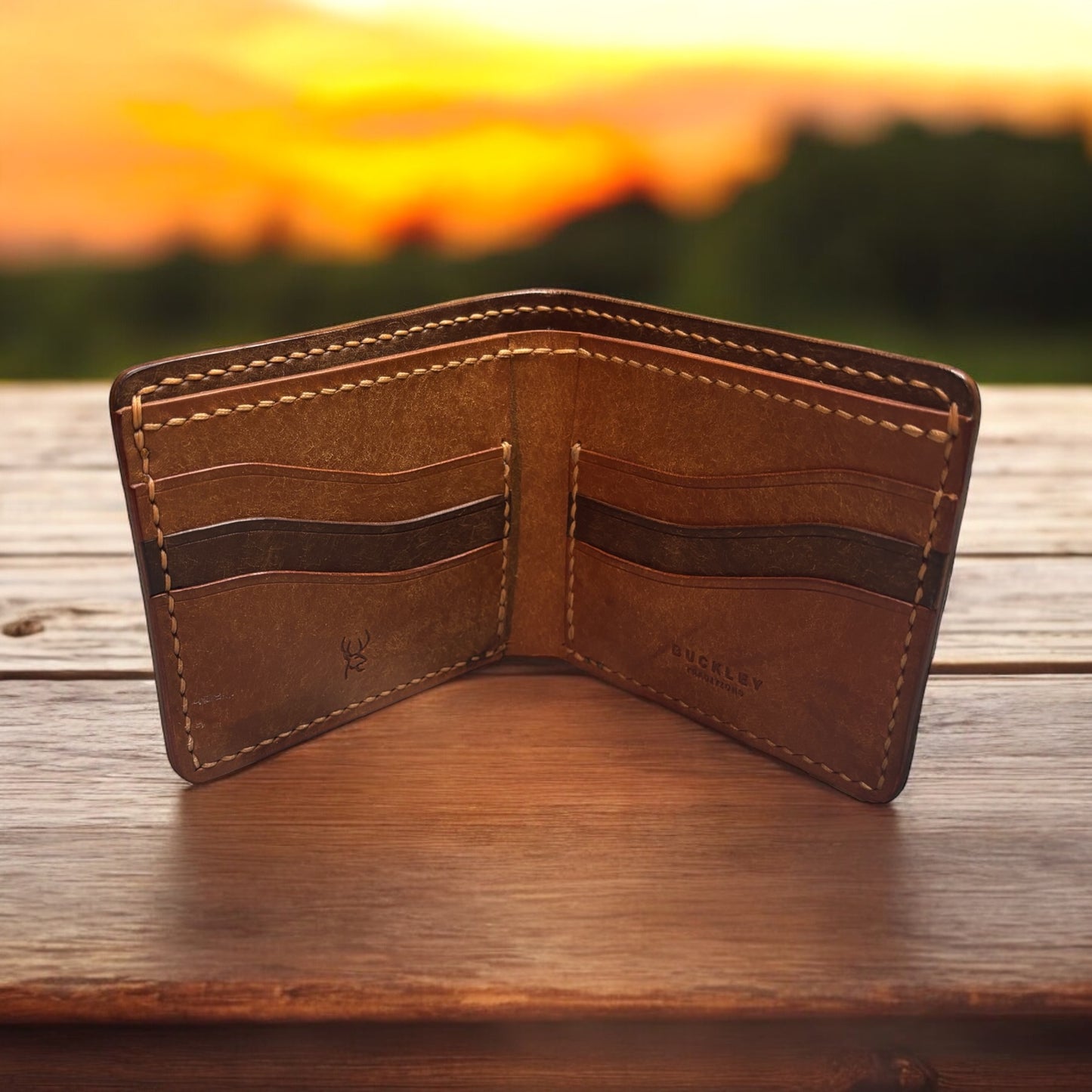 Classic Bifold - 8 pockets with bill pouch - Badalassi Carlo Pueblo Leather